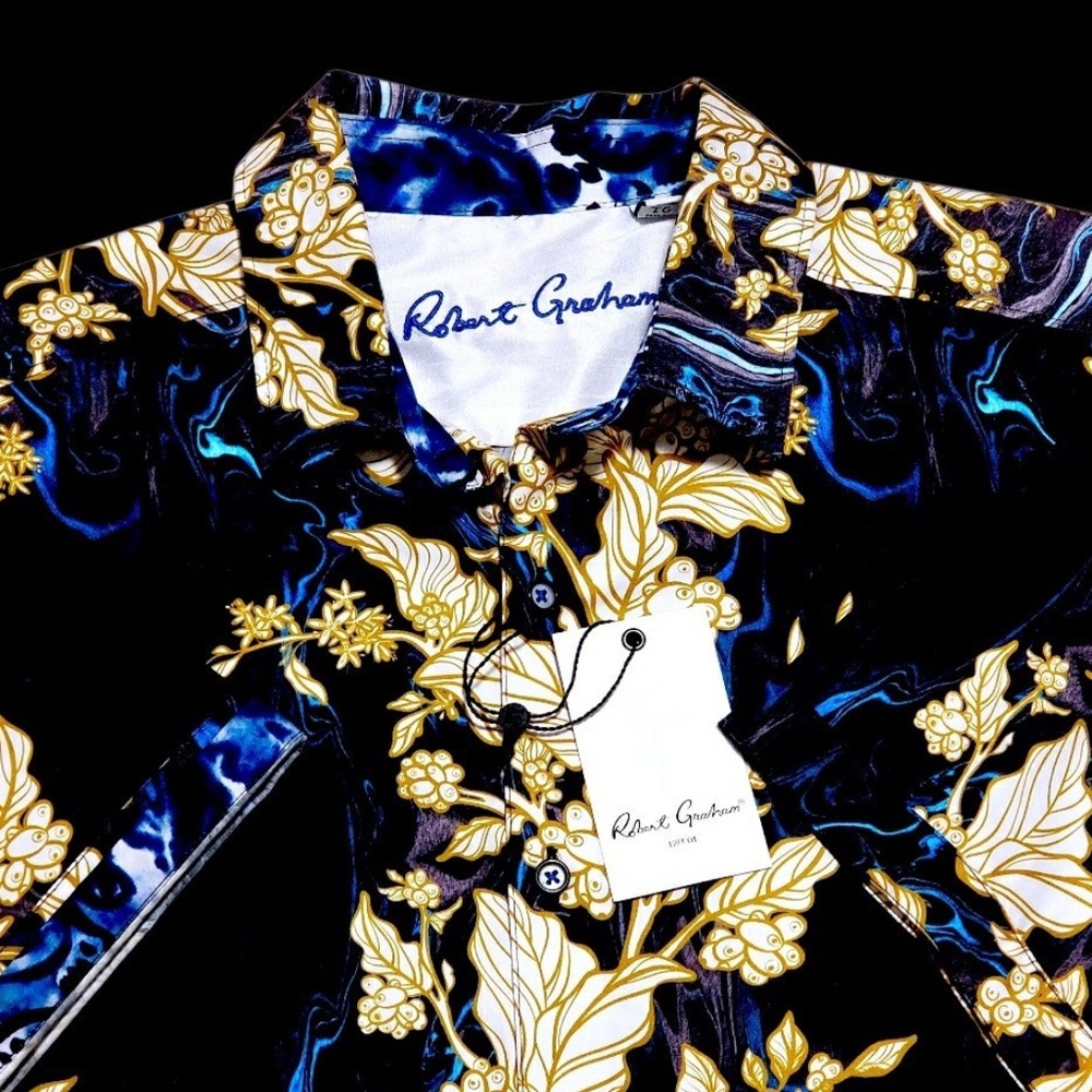 Robert Graham Floral Classic Fit 2XL Short Sleeve Shirt